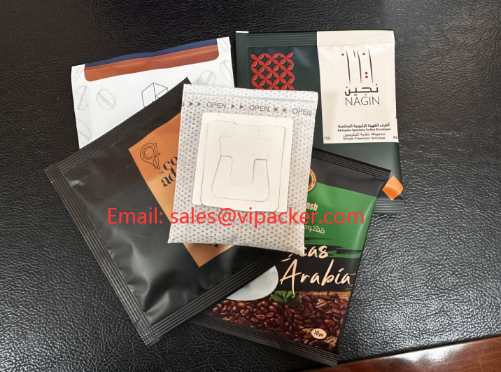 Saudi Arabia filter coffee packaging machine, drip coffee packaging machine delivery